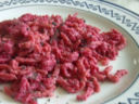 Spätzle con le rape rosse