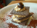 Friandises di cioccolato e crema moka