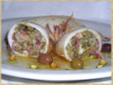 Calamari ripieni con olive taggiasche e pistacchi