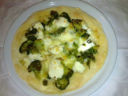 Pizza bianca alle verdure e ricotta