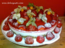 mousse di ricotta con gelatina di fragole