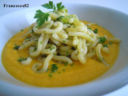 Zuppetta di zucca con pasta saltata