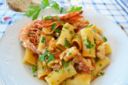 Rigatoni di Puglia con Cernia  e Gamberi Viola di Gallipoli