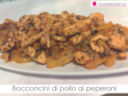 Bocconcini di pollo ai peperoni