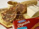 Salame dolce con fichi, uvetta, cocco e Digestive