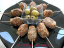 Spiedini di polpette con olive