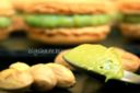 Macarons con crema al pistacchio