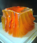 Sorbetto all'ylang ylang, gelatina al miele e mandarino