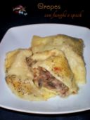 Crepes con funghi e speck