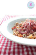 Food for Mums: boccolotti di farro con pomodorini, cipolla e straccetti di bresaola