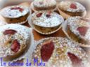 Muffins alla fragola, cioccolato con profumo di cocco