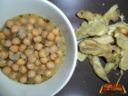 Zuppa di ceci con carciofi in pastella