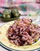 Risotto con radicchio e piselli