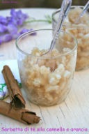 Sorbetto al tè alla cannella e arancia