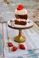 mini mud cake con mousse di ricotta e fragole