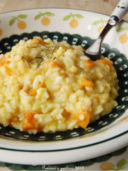 Risotto alla zucca, gorgonzola e rosmarino