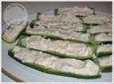 Zucchine a barchetta ripiene di crema al salmone e aneto