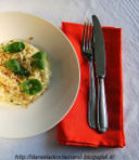 Risotto piccante con pere e valeriana