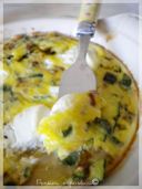 Clafoutis alle zucchine e caprino, profumato alla salvia