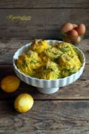 Nidi di tagliolini con uova, zucchini novelli e limone