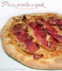 Pizza tonda con provola e speck