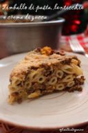 Timballo di pasta, lenticchie e crema di zucca