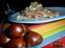 Tagliolini di farina di castagne con baccalà