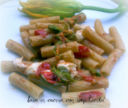 Rigatoni ai fiori di zucca