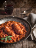 Salsiccia con Fagioli all'Uccelletto