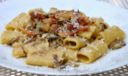 Paccheri con Carciofi , Guanciale Croccante e Pecorino