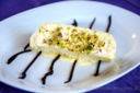 Semifreddo al Torroncino con Salsa Tiepida di Cioccolato Fondente