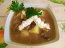 Zuppa di funghi con orzo perlato "Sup  gribnoi s perlovoi krupoi"