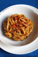 Fettuccine al pino mugo ed erbe alpine con il ragù di piccione