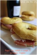 Bagels con culatello e scaglie di parmigiano reggiano