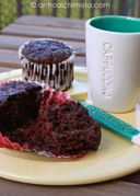 Muffins al Cioccolato con Quark e Gelatine alla Ciliegia