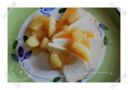 ricotta infornata & pesche tabacchiera caramellate