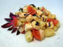 Gnocchi con pesce spada e radicchio rosso