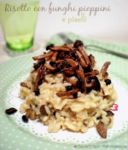 Risotto con funghi pioppini e piselli