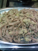 Fettuccine di castagne con verza e costine valdostane.