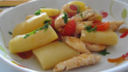 Paccheri al coccio (gallinella)