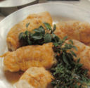 Involtini di vitello con le pere.