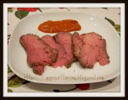 Roast beef al barbecue con salsa barbecue