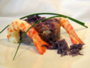 Risotto violetto con mazzancolle