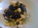 Linguina al nero di seppia con zucchine e seppioline