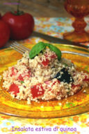 Insalata estiva di quinoa e vorrei dormire almeno 6 ore di fila...
