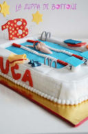 Torta piscina per un campione di nuoto ormai maggiorenne!!!