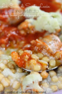 Ricetta della cucìa di Santa Lucia con cavolfiore e sugo di salsiccia
