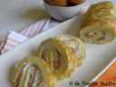 Rotolo freddo di frittata con salmone affumicato