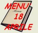 Menù per il 18 aprile
