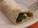 Crepes di grano saraceno con ripieno di patate, spinaci e asiago